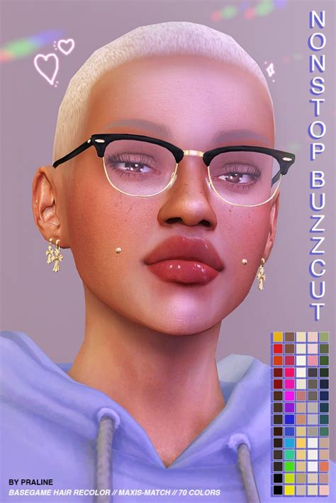 praline buzzcut sims 4 c.